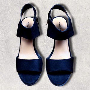 ❤️ Womens Rock & Candy By Zigi Aleeya Black Suede Kitten Block Heel | 8.5